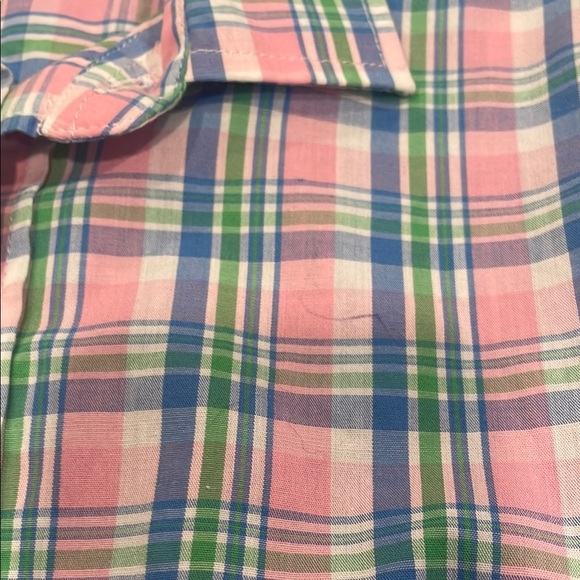 Tommy Hilfiger Men's Pink and Blue Plaid Shirt - Picture 3 of 13